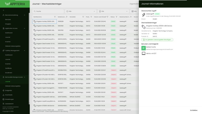 Appterix ZTSA - Journal